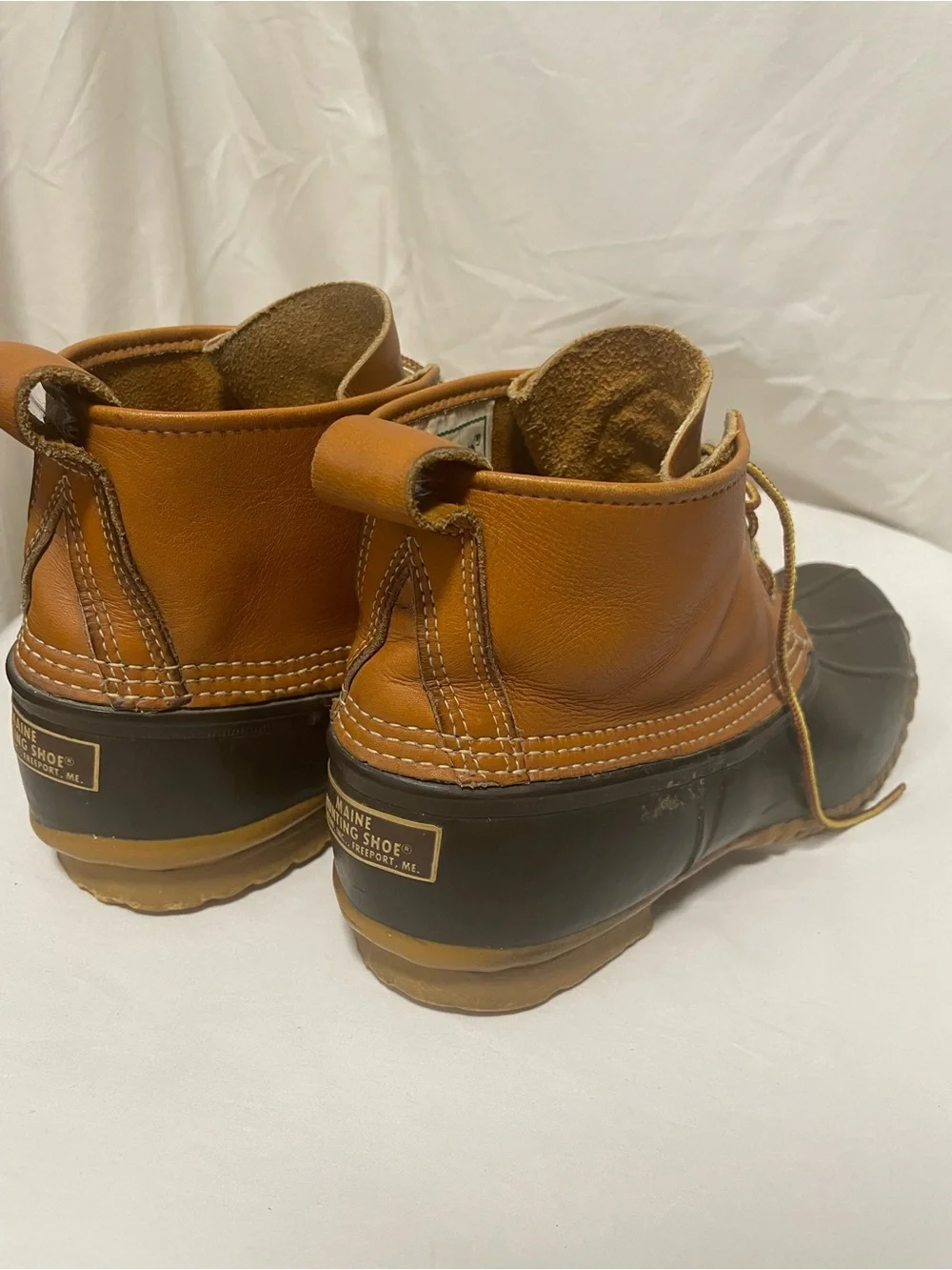 Vintage 1970s L.L. Bean Men’s Two-Tone Brown Waterproof Duck Boots